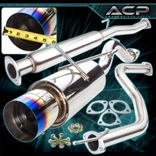 For 92-00 Civic Ej Eg Ek 24dr Cat Back Exhaust 4.5 Burnt Muffler Tip Godsnow For 92-00 Civic Ej Eg Ek 24dr Cat Back Exhaust 4.5 Burnt Muffler Tip Godsnow