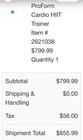 PROFORM CARDIO HIIT PRO TRAINER 	‎PFEL09915. NO shipping  LOCAL P/U Only — photo 8