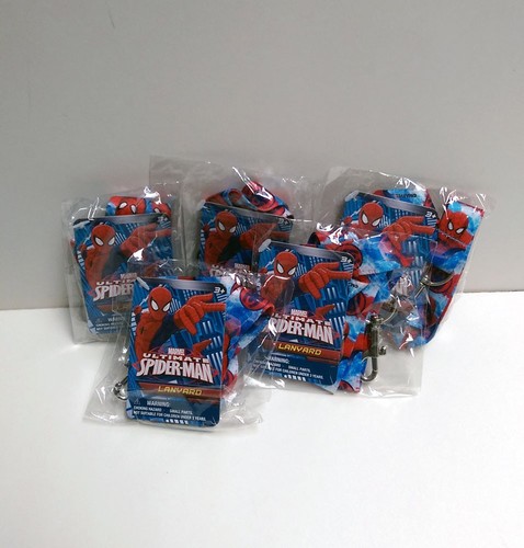 6x Spiderman Marvel Spider-Man Lanyards Keychain ID Badge Holder Party Favors - Picture 3 of 8