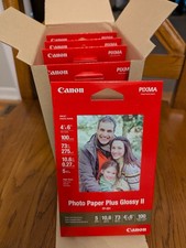5 BOXES Canon PIXMA Photo Paper Plus Glossy II PP-201 4"x6" 500 Total Sheets 