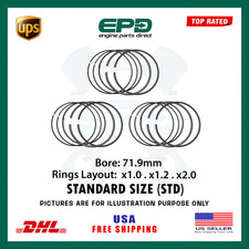 M1DA PISTON RINGS SET STD FOR FORD ECOSPORT MONDEO GRAND C-MAX 1.0 PETROL ENGINE