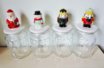 1 St. Vorratsglas Weihnachten Keksdose Glas m. Deckel - Motivwahl
