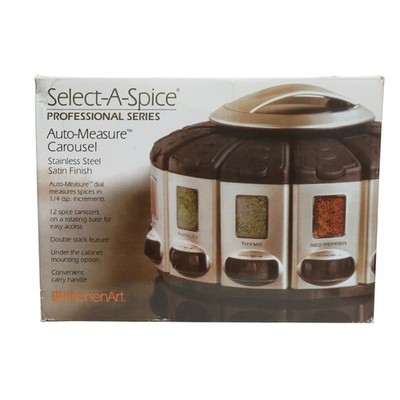 KitchenArt 57010 Professional Select-A-Spice Auto-Measure Carousel Stainless