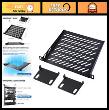 Vented 0.5U Server Rack Shelf, 7.87" Depth Cantilever Tray for 10" Network Racks
