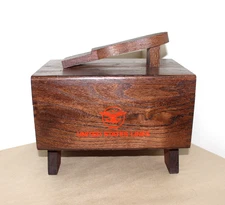 UNITED STATES LINES Shoe Shine Box-Excelsior Clasp-Ocean Liner Memorabilia-RARE