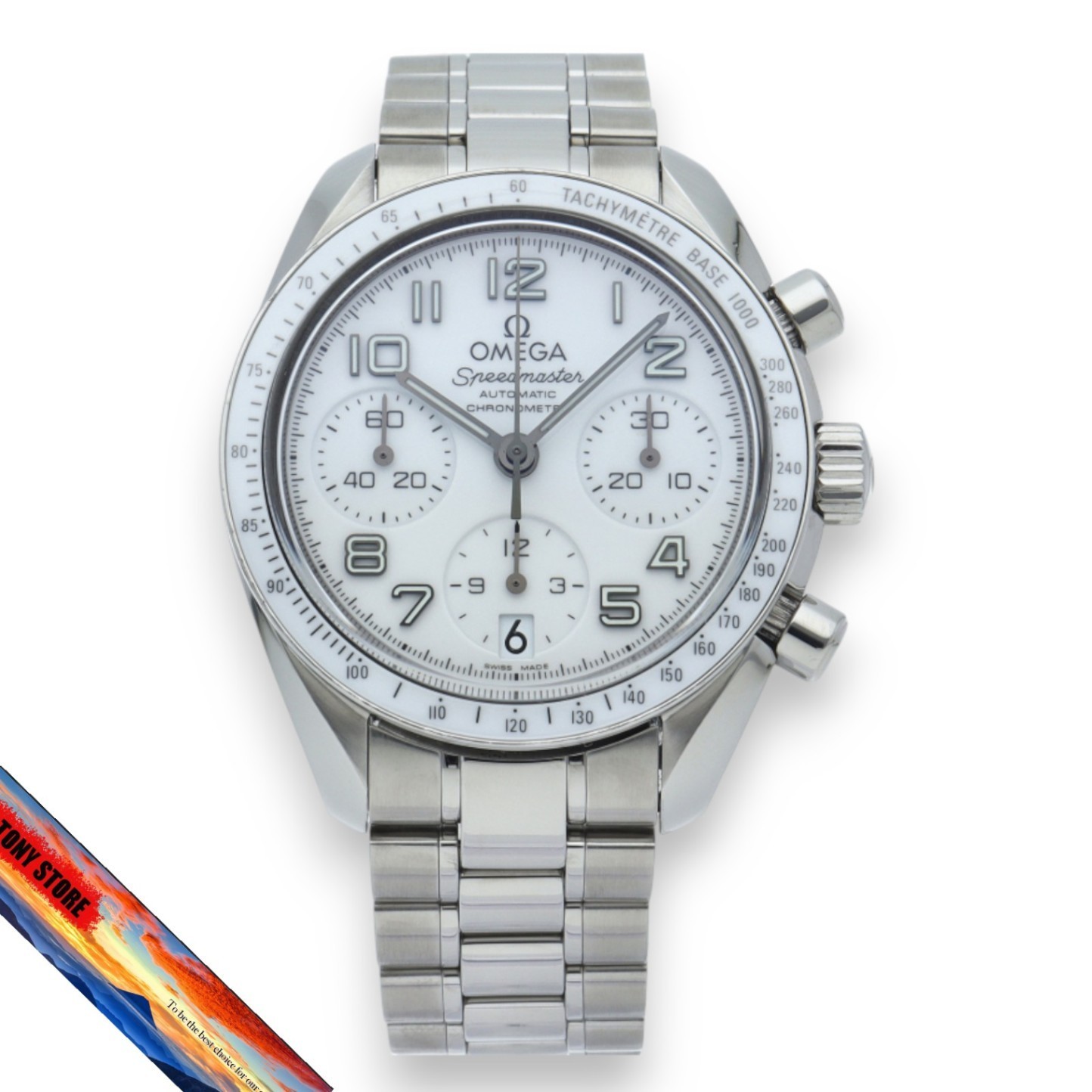 Omega Speedmaster Chronograph Stainless Steel White