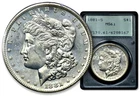 1881-S $1 Morgan Silver Dollar - PCGS MS61 - OGH Old Green Holder  CC958