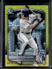 2025 Bowman Draft Sean Gamble Chrome Yellow Mojo Refractor 1st #/75 Royals