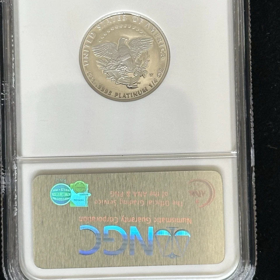 2005 - W EAGLE PLATINUM STATUE OF LIBERTY 1/4 OZ NGC PF70 ULTRA CAMEO PROOF - Image 2 of 2