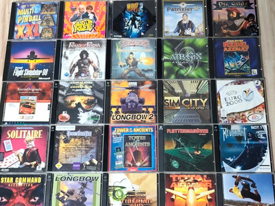 PC-Spiele CD-ROM Vollversionen, Große Auswahl, DOS / Windows 95 / 98 / XP etc.