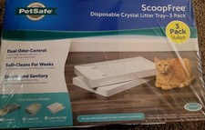 Petsafe ScoopFree 3-Pack Replacement Disposable Crystal Litter Trays New