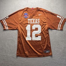 Texas Longhorns UT #12 Men 2010 BCS Champs Patch Burnt Orange Nike Jersey Large