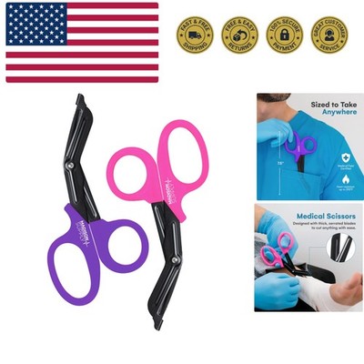 Medical Scissors, EMT and Trauma Shears - 7.5 Inch Quality Stainless Steel Ba...