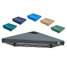 0x0 Pop Up Canopy Replacement Top Cover with Air Vent for Straight 1 Dark gray