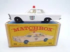 VINTAGE MATCHBOX LESNEY No.55c FORD GALAXIE POLICE CAR IN ORIGINAL BOX 1966