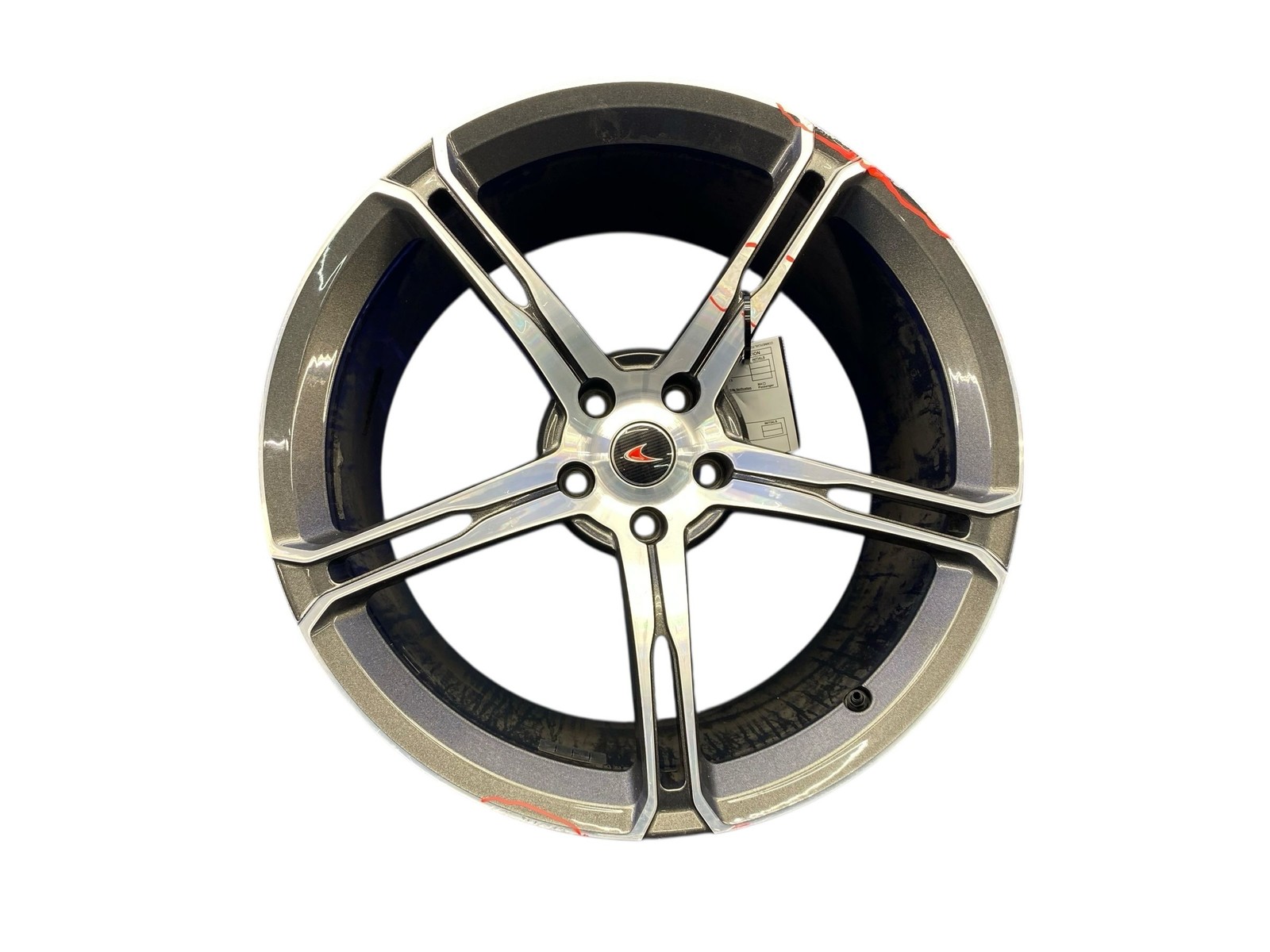 2015-2017 MCLAREN 650S SPIDER 20X11 DIAMOND CUT WHEEL RIM SILVER W/ CARBON CAP