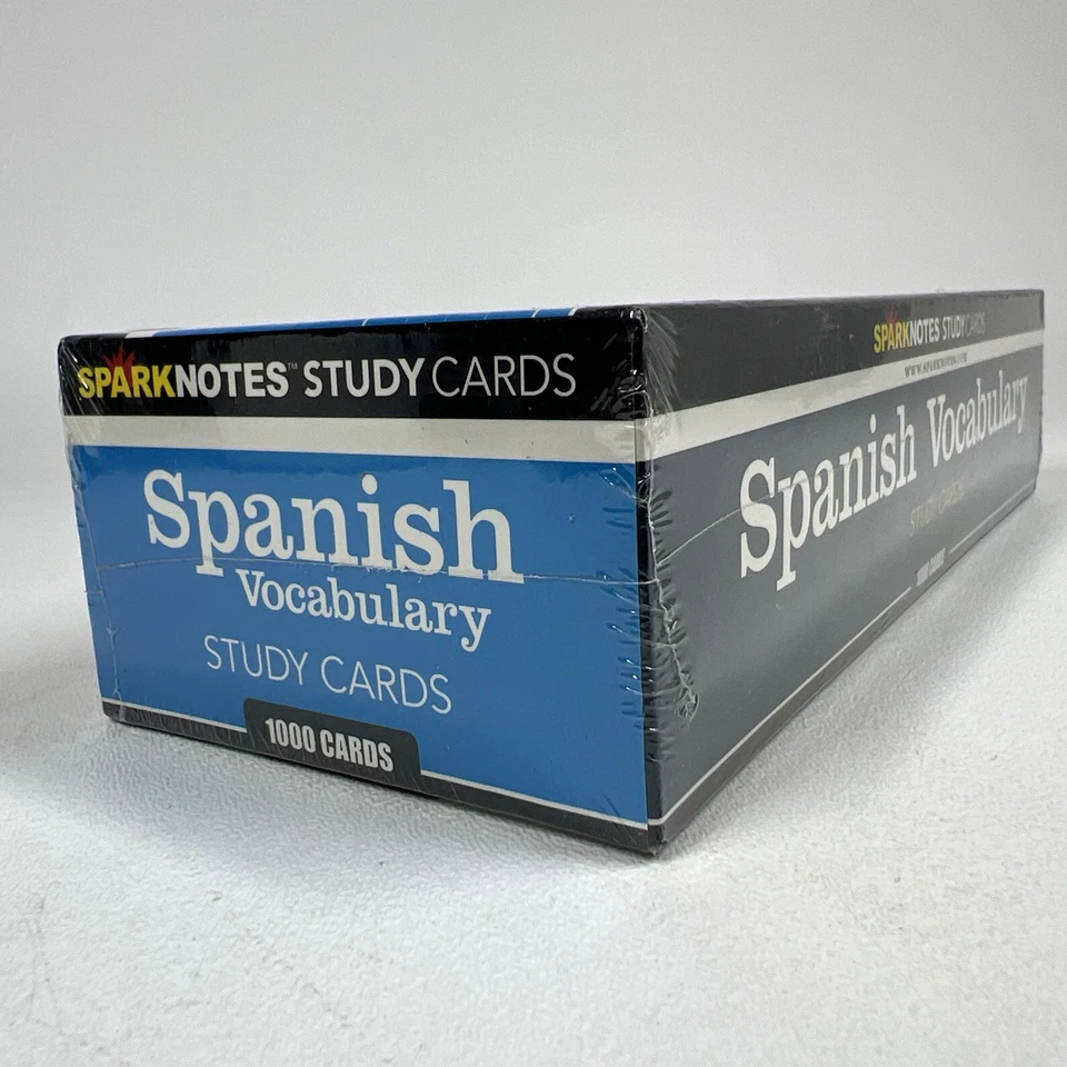 Spanish Vocabulary SparkNotes Study Cards 1000 Cards NEW SEALED - Image 2 of 4