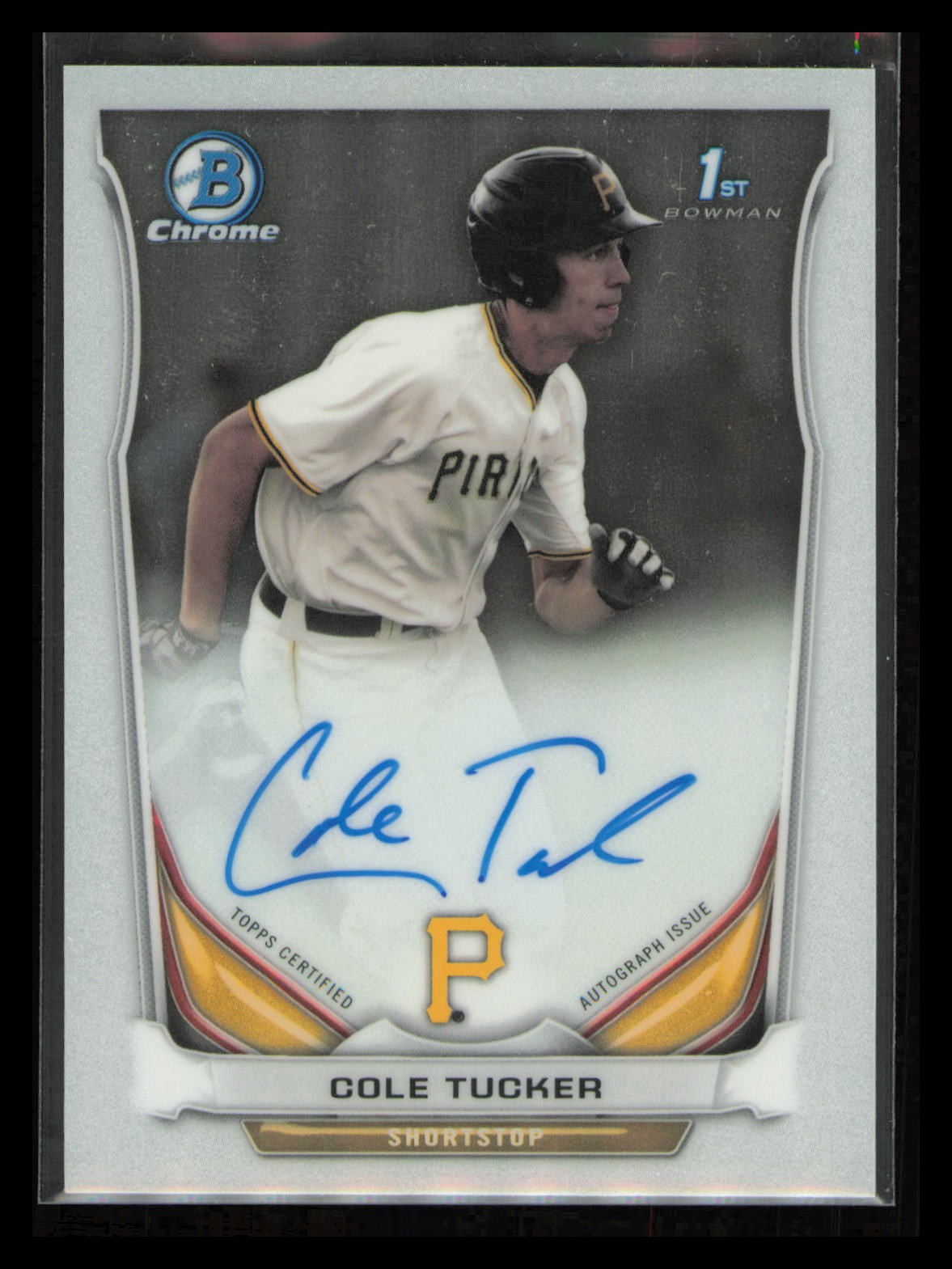 2014 Bowman Draft #BCA-CT Cole Tucker Chrome Draft Pick Autographs
