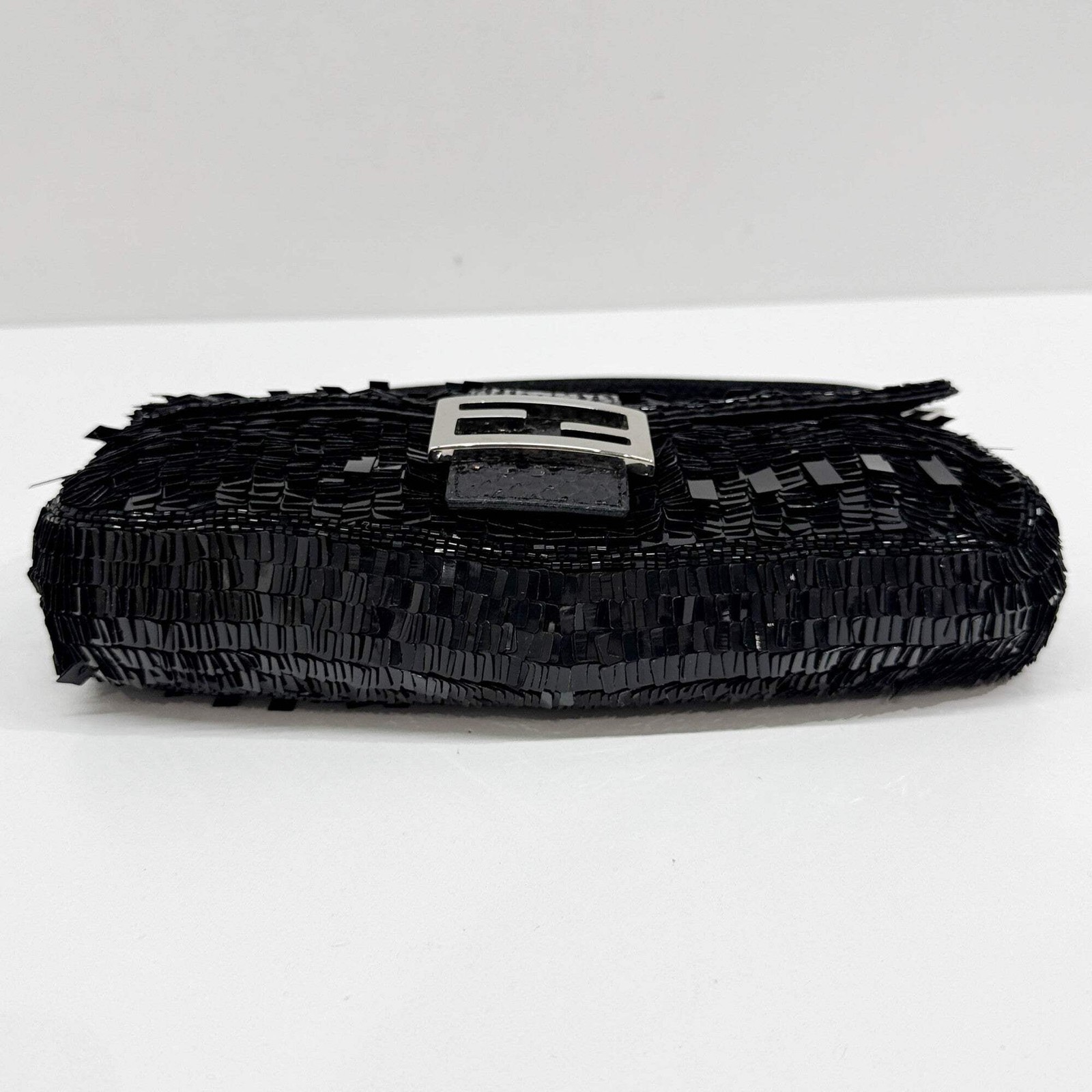 FENDI Baguette Black Sequin with Python Embossed … - image 8