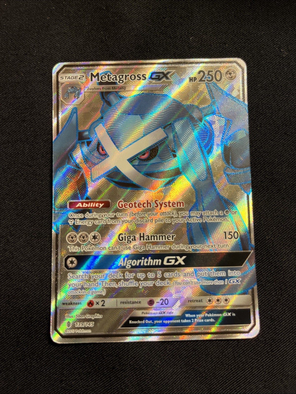 Metagross GX (Full Art) 139/145 SM - Guardians Rising Ultra Rare Holo NM