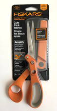 Fiskars 170810 AMPLIFY 8 inch RazorEdge FABRIC Shears Softgrip Handles Steel