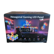 12 Pack Hexagon Gaming Light Panels - Smart RGB Hexagon LED Lights Wall Lights