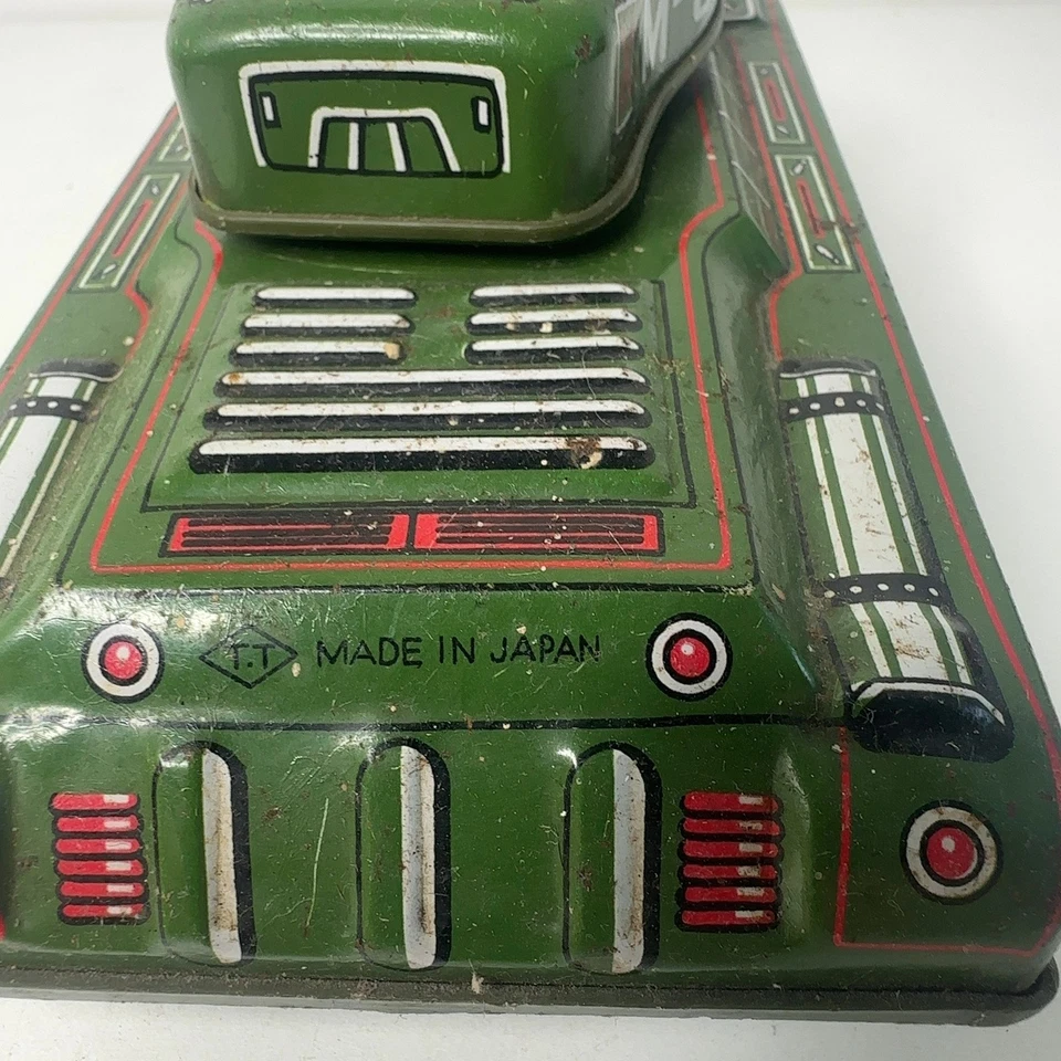 M-35 Army Tin Toy Tank Made in Japan Vintage Collectible Model - Image 3 of 4