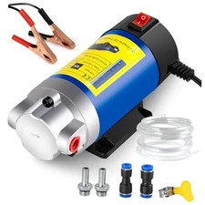 12V 100W Electric Oil Change Pump - Multi-Purpose Fluid Extractor & Transfer 