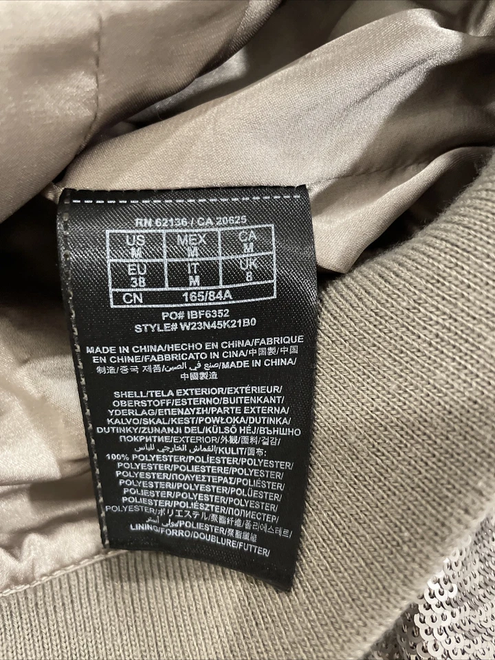 Chaqueta de lentejuelas Guess rosa Emily Bombert talla pequeña nueva con etiquetas Foto 4 de 4