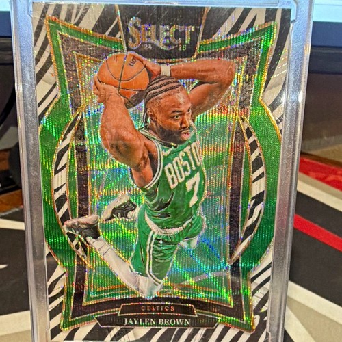 2024-25 Panini Select Jaylen Brown Boston Celtics #29 Concourse Zebra Prizm