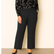 NWT Avenue Tummy Control Slimming Pull-on Grey Slacks Trouser Pant - Sz 22 PLUS