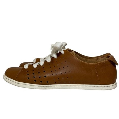 CAMPER Twins Perforated Leather Sneakers Lace-up Shoes Size 37