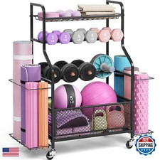 Apexchaser Dumbbell Rack Wheels Weight Rack Home Gym Storage Organizer