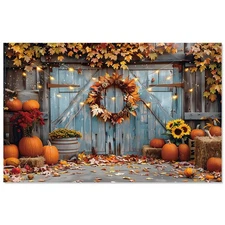 Fall Photography Backdrop, Autumn Pumpkin Harvest M, as shown in the picture