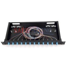 Fiber Optic Terminal Box 24 core LC with adapter pigtail 12 ports patch panel p