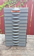 Equipto USA 12 Drawer LITTLE GEM Small Parts Cabinet+ dividers - Original Finish