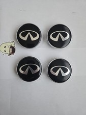 Set Of 4 Infiniti 60mm Wheel Center Caps Rim Hub Covers Black Silver