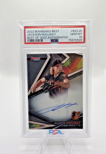 2022 Bowmans Best Jackson Holliday Best of 2022 Autographs PSA 10