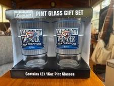 Oklahoma City Thunder NBA Champions 16 oz. Pint Beer Glass