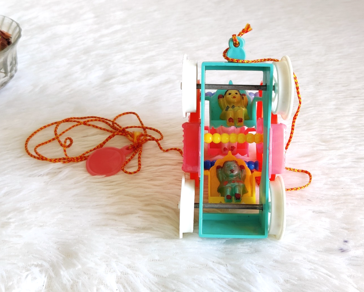 Vintage Plastic Multi Color Swing Working Decorative Old Toy Kids