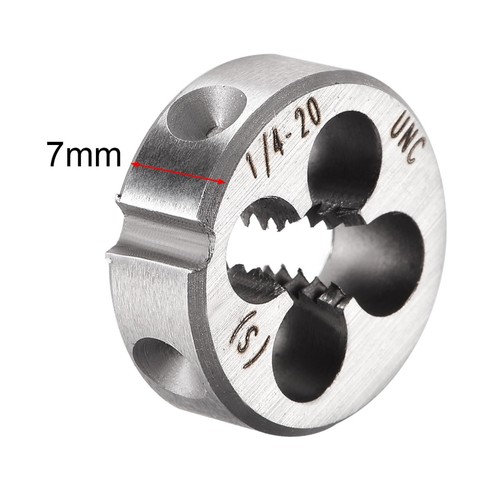 1/4-20 UNC Round Dies Machine Thread Threading Dies 0.8" OD Tool Steel - Picture 3 of 5