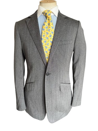 Herren Reiss Riley Blazer Jacke 38” Grau Halb Gefüttert City Travel Smart - Bild 1 von 12