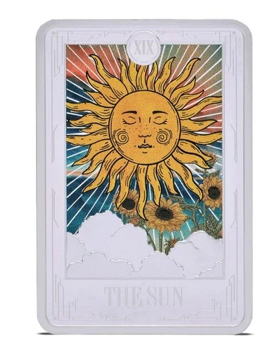 2024 Niue Tarot Card XIX The SUN 1oz Silver Colorized Proof BOX/COA Mintage 2000