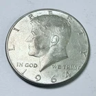 1964 Kennedy Half Dollar • 90% Silver • Circulated Coin - Free Shipping #8221