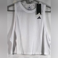 Adidas We Tank Training Entrenamiento Tank Top, Women's Size L - White/Black