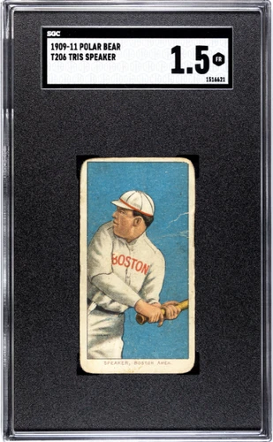 1909-11 T206 Polar Bear Tris Speaker RC Rookie SGC 1.5