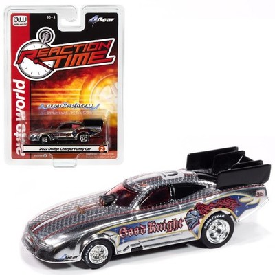 SC421-2S Auto World 4Gear 2022 Dodge Charger Good Knight FC HO Scale Slot Car