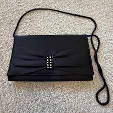 Bolso Bandolera Negro Corbata Noche Bolso sin asas de hombro Baile de graduación Boda Madre Formal Bling
