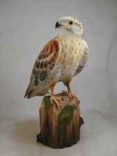 9 inch Ferruginous Hawk Original Wood Carving