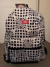 dickies school backpack black and white optical